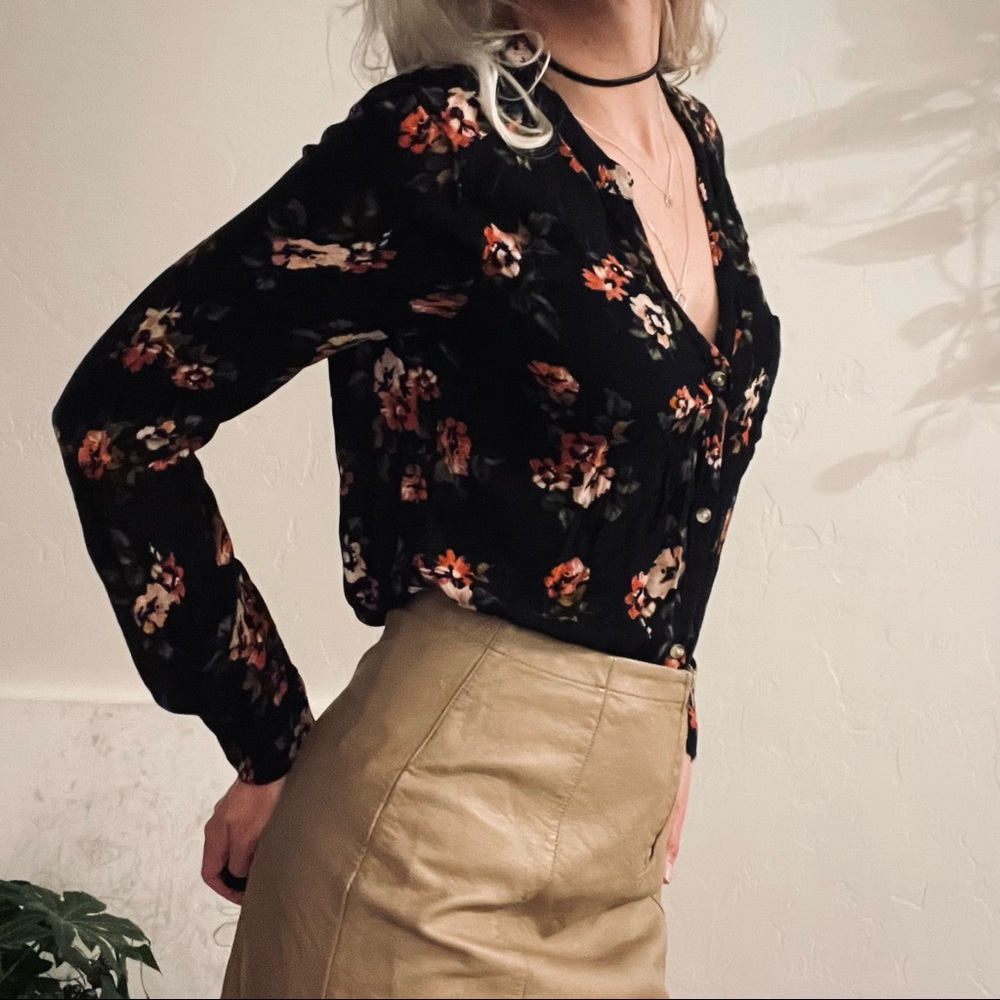 Floral button down